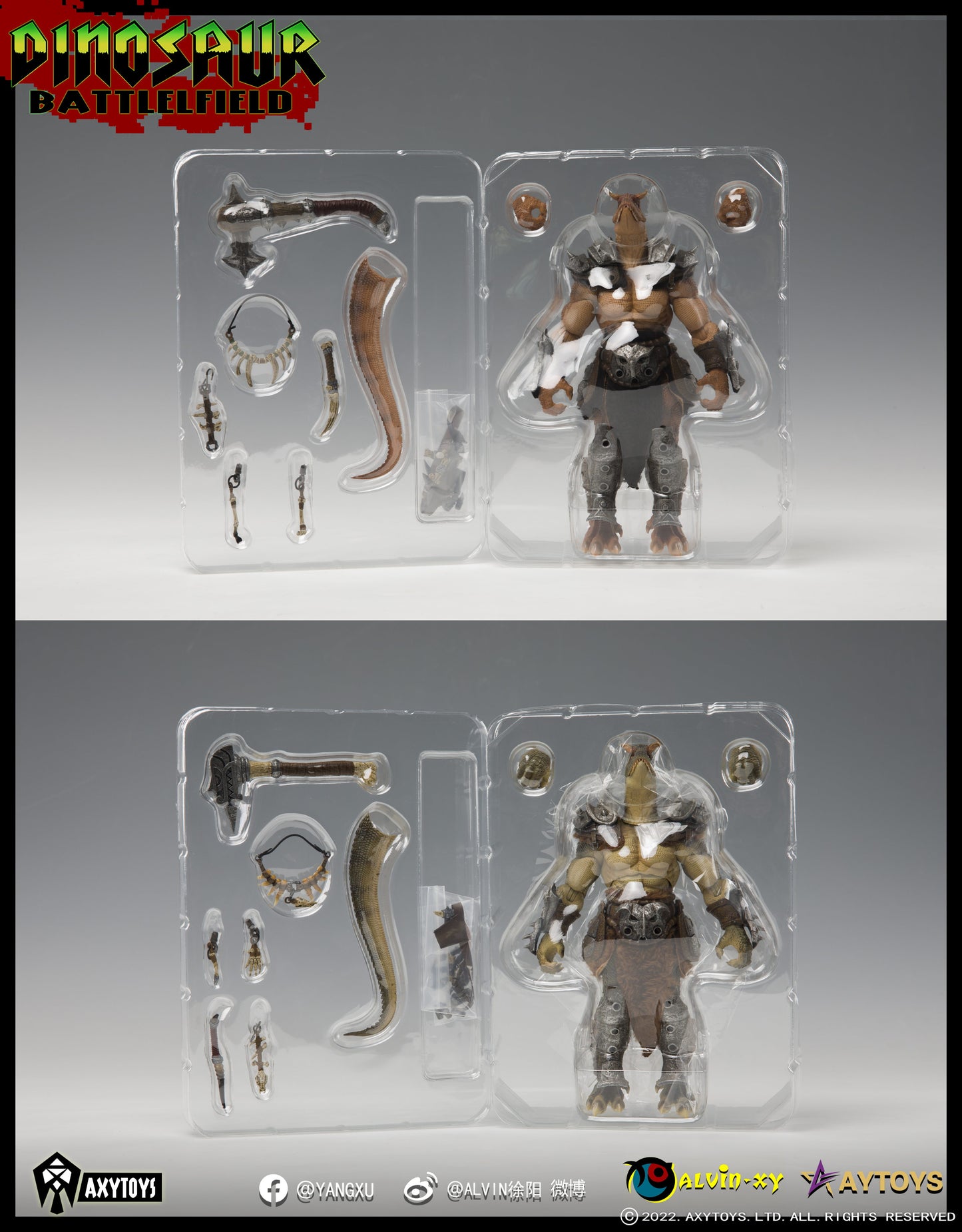 The Dinosaur Battlefield Carnotaurus Warrior Veteran (Orange) 1/12 Scale Figure