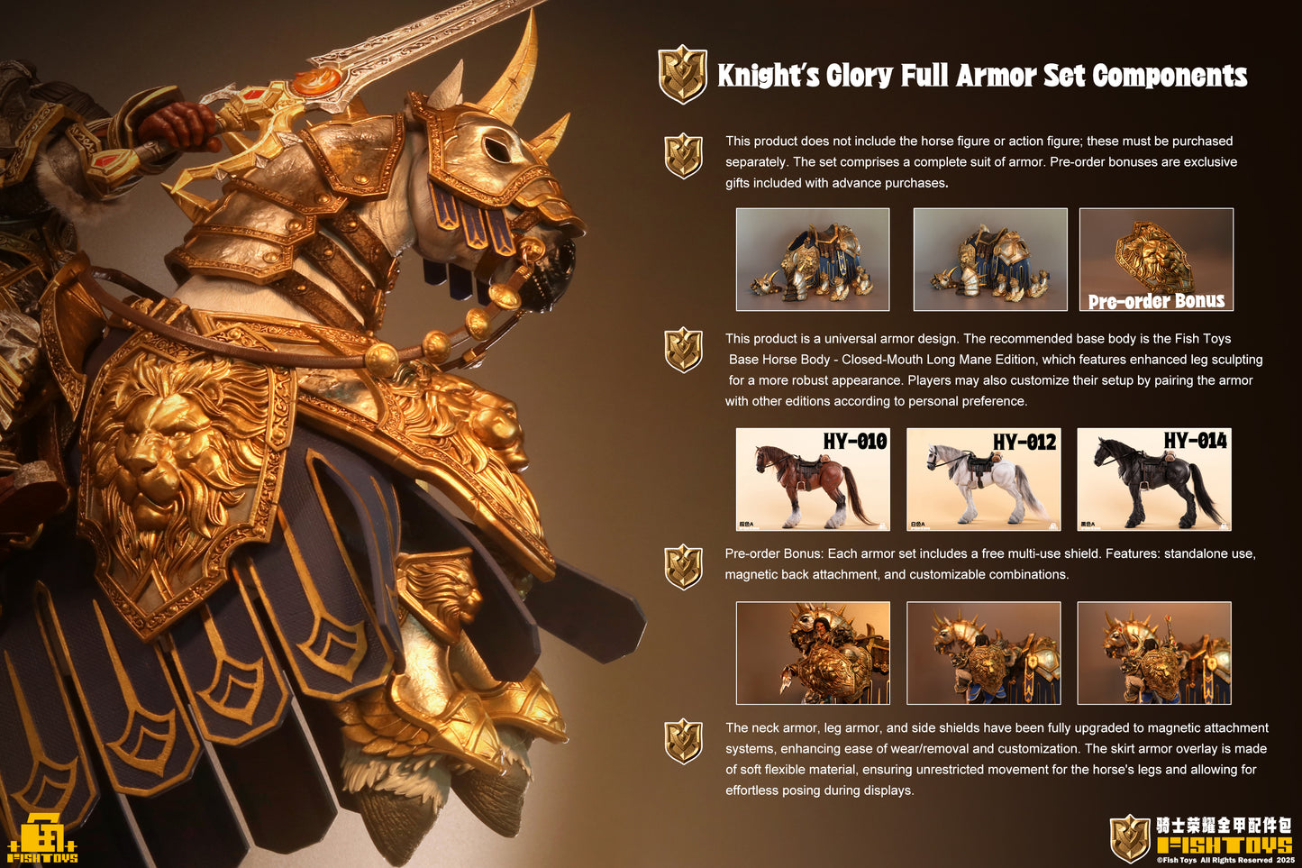 Knight's Glory Full Armor Set Components  1/12 Scale